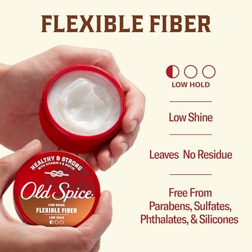 Old Spice Men's Hair Fiber - Flexible Styling Fiber with Vitamin E & Biotin, Low Hold Low Shine, 2.22 oz Avelisse