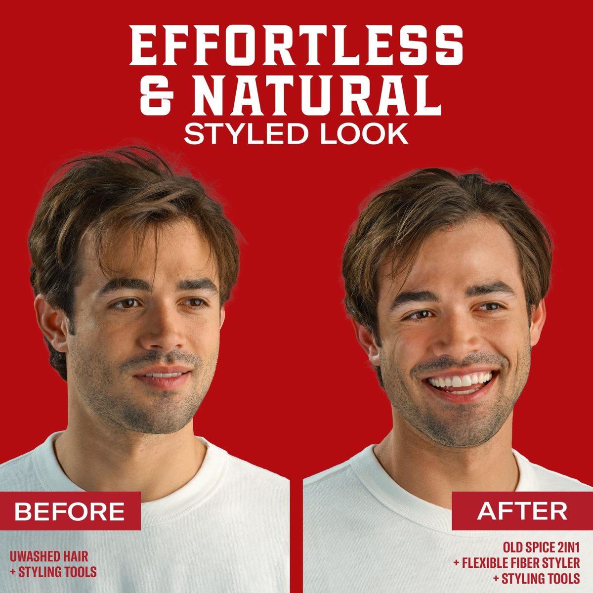 Old Spice Men's Hair Fiber - Flexible Styling Fiber with Vitamin E & Biotin, Low Hold Low Shine, 2.22 oz Avelisse