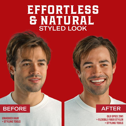 Old Spice Men's Hair Fiber - Flexible Styling Fiber with Vitamin E & Biotin, Low Hold Low Shine, 2.22 oz Avelisse
