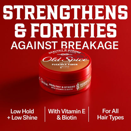 Old Spice Men's Hair Fiber - Flexible Styling Fiber with Vitamin E & Biotin, Low Hold Low Shine, 2.22 oz Avelisse