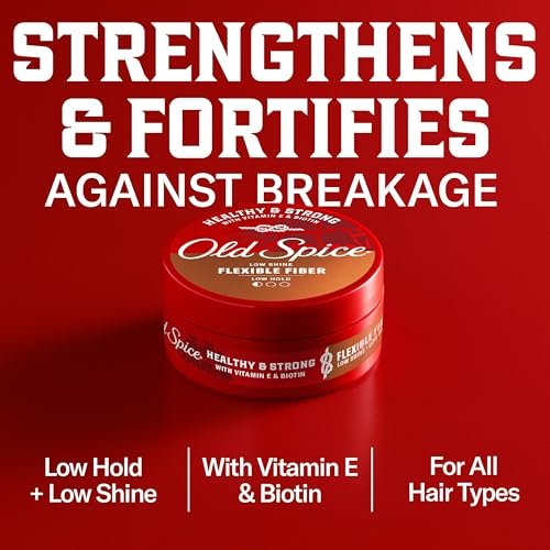 Old Spice Men's Hair Fiber - Flexible Styling Fiber with Vitamin E & Biotin, Low Hold Low Shine, 2.22 oz Avelisse