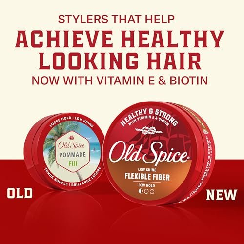 Old Spice Men's Hair Fiber - Flexible Styling Fiber with Vitamin E & Biotin, Low Hold Low Shine, 2.22 oz Avelisse