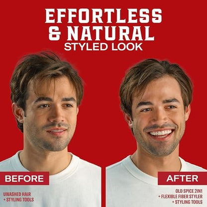 Old Spice Men's Hair Fiber - Flexible Styling Fiber with Vitamin E & Biotin, Low Hold Low Shine, 2.22 oz Avelisse