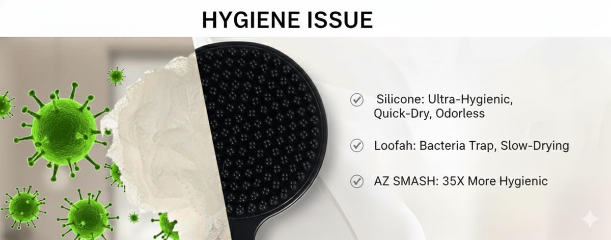 Silicone Back Scrubber for Shower – Long Handle Body Brush for Hard-to-Reach Areas, Gentle Exfoliating Body Scrubber for Sensitive Skin, Hygienic Loofah Alternative to Reduce Back Acne Avelisse