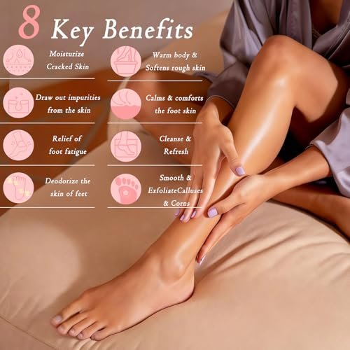 Lanwexy Bath Foot Bombs – 20 Pack Organic Natural Foot Soak with Essential Oils for Callus, Dry Cracked Feet & Foot Odor Avelisse