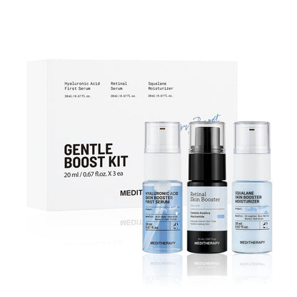 MEDITHERAPY Gentle Boost Kit – Korean Skin Care Set with Retinal & Hyaluronic Acid Serum & Squalane Moisturizer, Anti-Aging & Hydrating Routine, Beginner-Friendly Avelisse