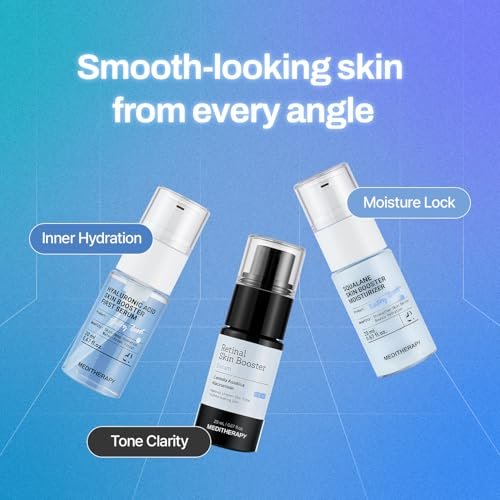 MEDITHERAPY Gentle Boost Kit – Korean Skin Care Set with Retinal & Hyaluronic Acid Serum & Squalane Moisturizer, Anti-Aging & Hydrating Routine, Beginner-Friendly Avelisse