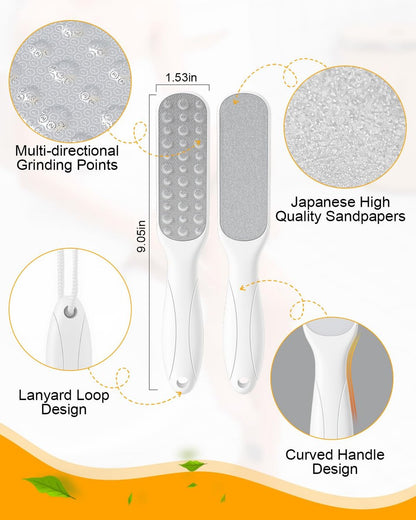 4-Piece Foot Callus Remover Set for Women – Pumice Stone Foot Scrubber for Smooth Cracked Heels & Dead Skin Care at Home