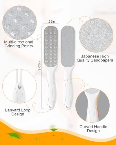 4-Piece Foot Callus Remover Set for Women – Pumice Stone Foot Scrubber for Smooth Cracked Heels & Dead Skin Care at Home - görsel 4