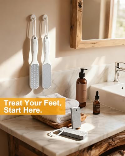 4-Piece Foot Callus Remover Set for Women – Pumice Stone Foot Scrubber for Smooth Cracked Heels & Dead Skin Care at Home - görsel 14