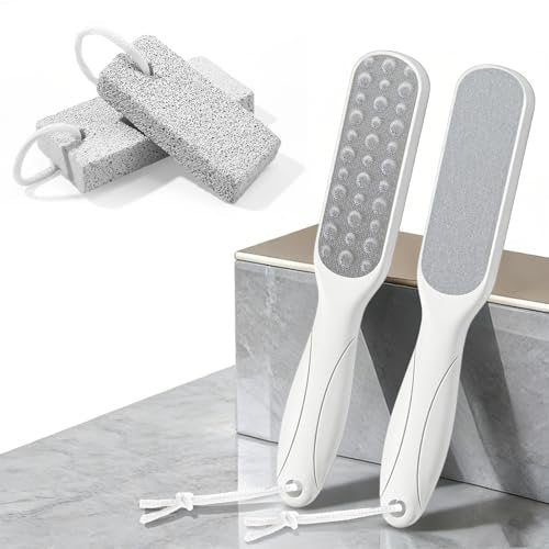 4-Piece Foot Callus Remover Set for Women – Pumice Stone Foot Scrubber for Smooth Cracked Heels & Dead Skin Care at Home - görsel 2