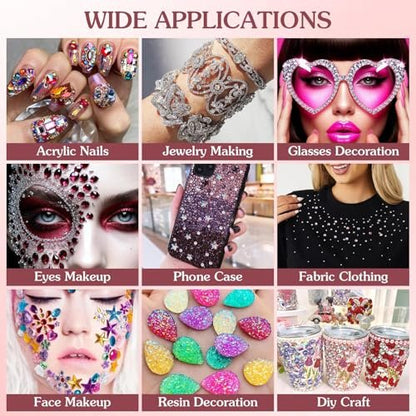 3-Pack Transparent Face Makeup Glue for Rhinestones, Waterproof Body Glue for Cosplay, Wig, Eyelashes & Hair Gems – Gentle Skin Adhesive for Women