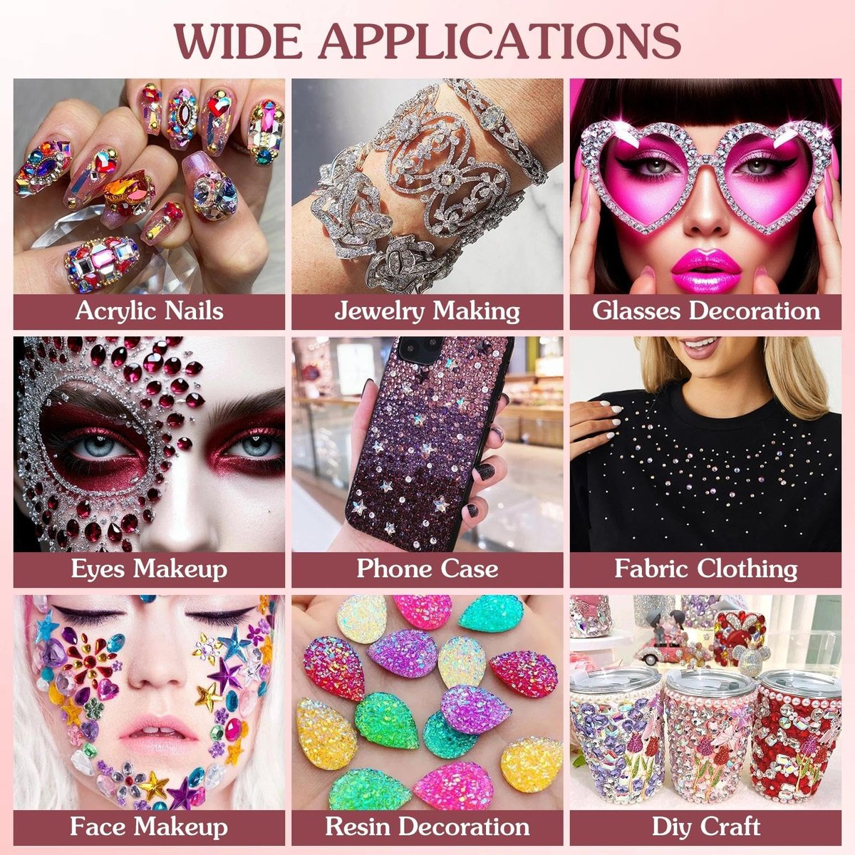 3-Pack Transparent Face Makeup Glue for Rhinestones, Waterproof Body Glue for Cosplay, Wig, Eyelashes & Hair Gems – Gentle Skin Adhesive for Women - görsel 17