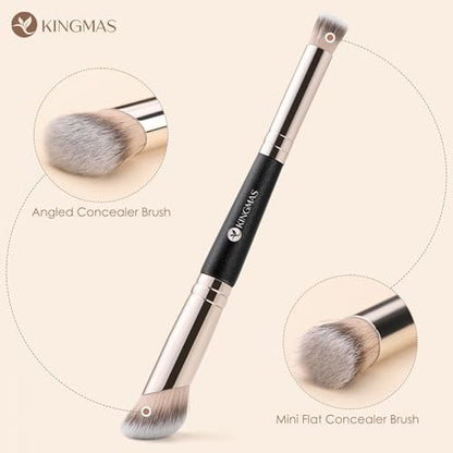 KINGMAS Foundation Concealer Brushes, 2PCS – Weight: Lightweight and easy to handle – Image 10