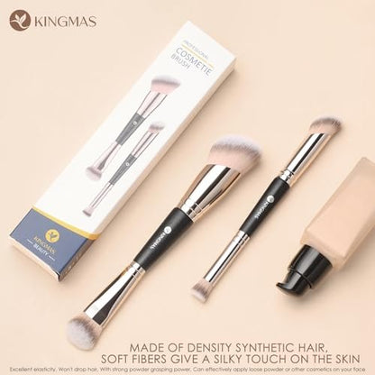 KINGMAS Foundation Concealer Brushes, 2PCS – Versatile Application: Ideal for liquid, cream, and powder formulas. – Image 16