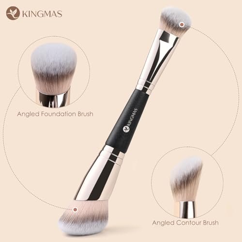 KINGMAS Foundation Concealer Brushes, 2PCS – Compact and Travel-Friendly: The set is compact enough to fit in a – Image 6