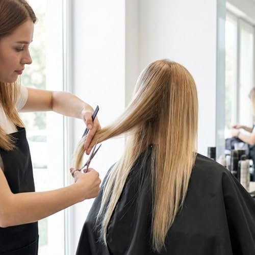 3-Pack Makeup Capes for Clients – Waterproof Salon Hair Cape Set for Hairdressers, Barber Shops & Home Use (Black, 80x72cm) - görsel 10