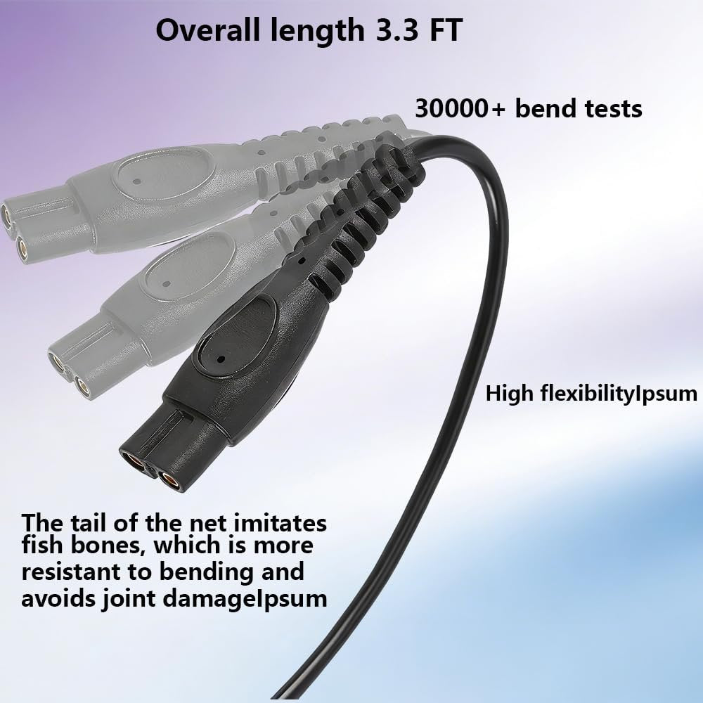 5V Charger Compatible with Philips Norelco MG3919, MG3939, MG5900, MG5910, MG7900, MG7910, BG5495, BG7480, MG9525 Replacement Cord for Philips Series 3000 5000 7000 9000 Multigroom Trimmer Charging Cable - görsel 9