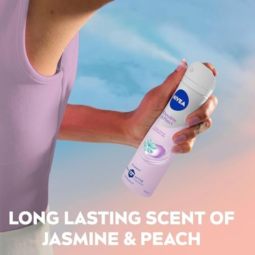 NIVEA Double Effect Anti-Perspirant Spray for Women, 72H Sweat & Odor Protection, Avocado Extract, Alcohol-Free Deodorant, Smooth Underarms, 200ml, Pack of 3 Avelisse