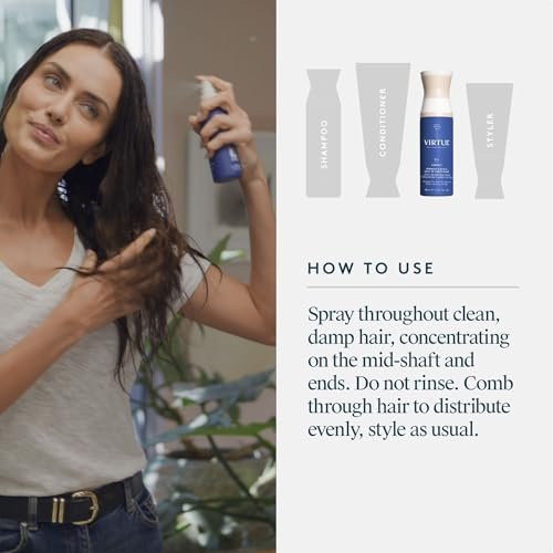 VIRTUE Strength and Shield Leave-In Conditioner – Detangling & Strengthening Treatment for All Hair Types, Color Safe, 5 Fl Oz Avelisse