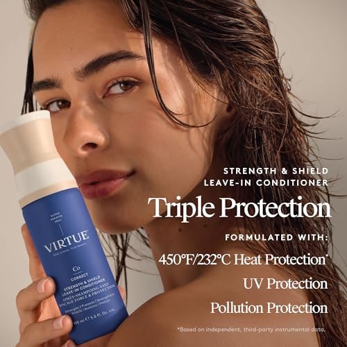 VIRTUE Strength and Shield Leave-In Conditioner – Detangling & Strengthening Treatment for All Hair Types, Color Safe, 5 Fl Oz Avelisse
