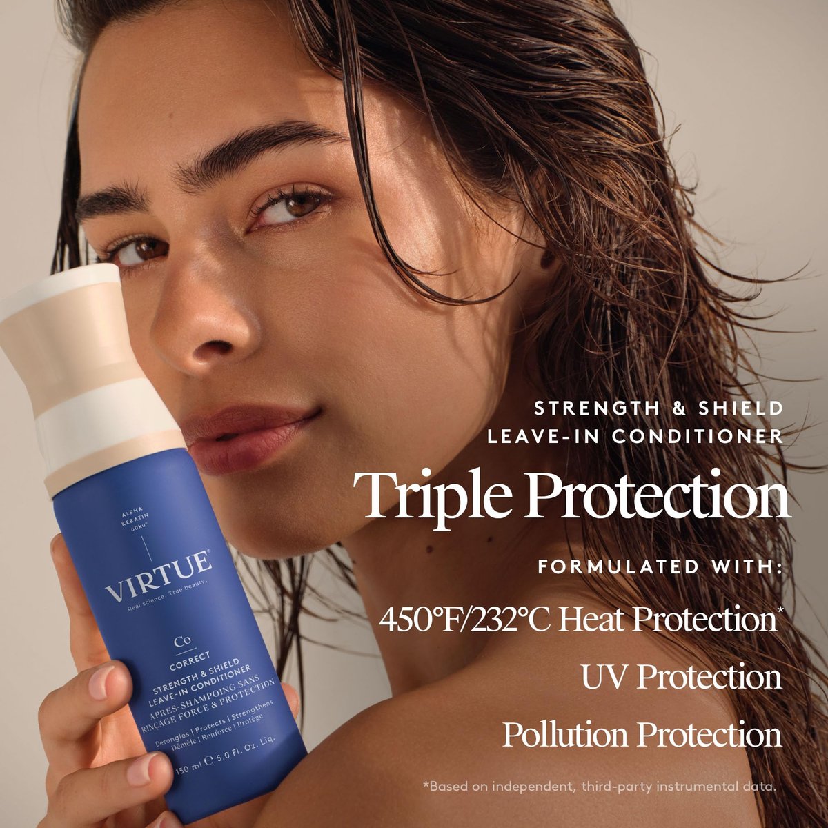 VIRTUE Strength and Shield Leave-In Conditioner – Detangling & Strengthening Treatment for All Hair Types, Color Safe, 5 Fl Oz Avelisse