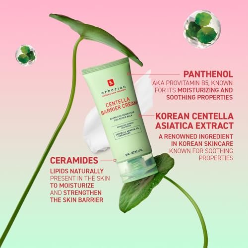 Erborian Centella Barrier Cream - Recovery Balm for Dry & Sensitive Skin, Deep Ceramide Moisturizer, Calms & Repairs Texture, Korean Skincare Avelisse