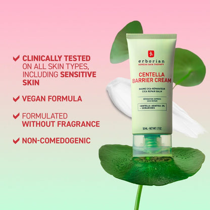 Erborian Centella Barrier Cream - Recovery Balm for Dry & Sensitive Skin, Deep Ceramide Moisturizer, Calms & Repairs Texture, Korean Skincare Avelisse