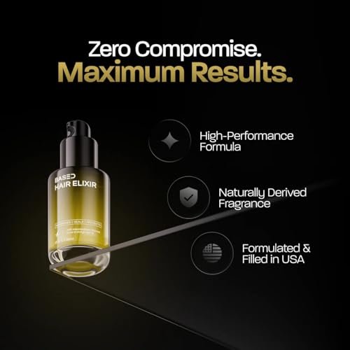 BASED Hair Elixir - Weightless Shine Serum with Heat Protection, Controls Frizz & Flyaways, Nourishes with Meadowfoam & Mongongo Oils, Non-Toxic Formula for All Hair Types (1 Fl Oz) Avelisse