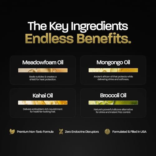 BASED Hair Elixir - Weightless Shine Serum with Heat Protection, Controls Frizz & Flyaways, Nourishes with Meadowfoam & Mongongo Oils, Non-Toxic Formula for All Hair Types (1 Fl Oz) Avelisse