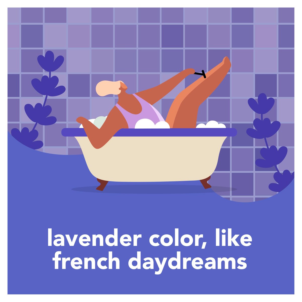 JOY Lavender Razor for Women – Shave Kit with 1 Handle, 3 Razor Blade Refills & Shower Holder (Violet) Avelisse