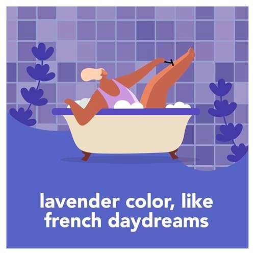 JOY Lavender Razor for Women – Shave Kit with 1 Handle, 3 Razor Blade Refills & Shower Holder (Violet) Avelisse