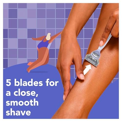 JOY Lavender Razor for Women – Shave Kit with 1 Handle, 3 Razor Blade Refills & Shower Holder (Violet) Avelisse