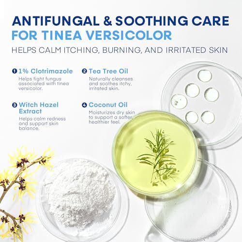 Hermon Tinea Versicolor Soap 2 Bars - Clinically Proven Multi-Functional Treatment for Tinea Versicolor, Athlete's Foot, Jock Itch, Ringworm - Fast Acting, Soothes, Cleanses, and Restores Skin Health Avelisse