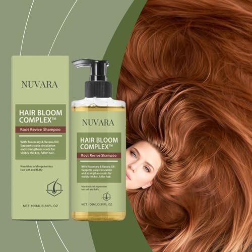 nuvara Root Revival Shampoo – Volumizing & Strengthening for Thinning, Fine, Damaged Hair (3.38 oz) Avelisse