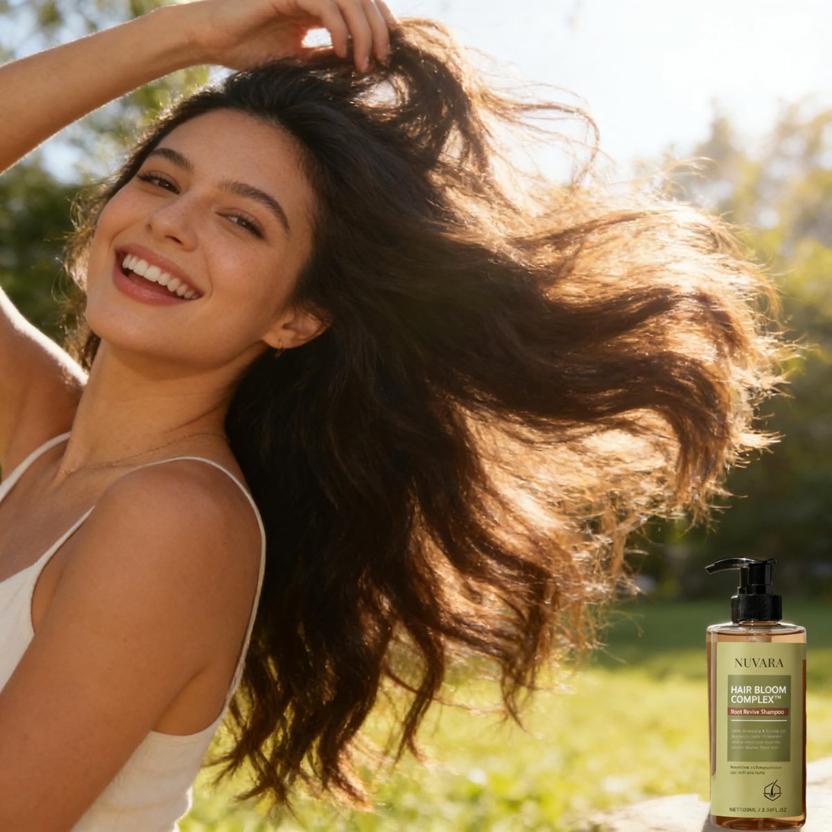 nuvara Root Revival Shampoo – Volumizing & Strengthening for Thinning, Fine, Damaged Hair (3.38 oz) Avelisse