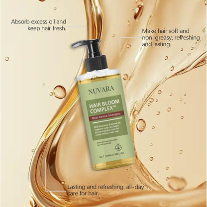 nuvara Root Revival Shampoo – Volumizing & Strengthening for Thinning, Fine, Damaged Hair (3.38 oz) Avelisse