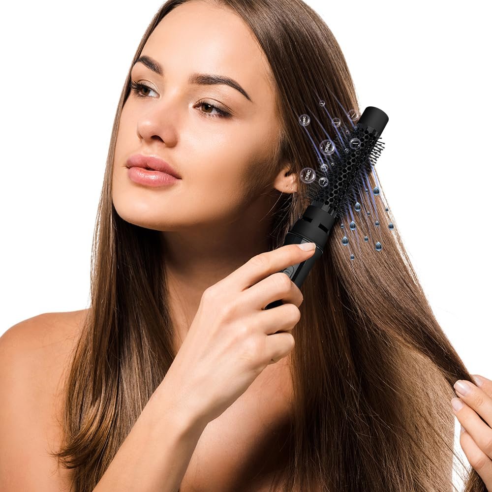 Hot Air Brush for All Hair Types – Ionic Blow Dryer & Styler with Simple 2 Heat/2 Speed Controls, Ceramic Titanium Anti-Frizz Barrel, 1000W Fast Volumizing & Smoothing Avelisse
