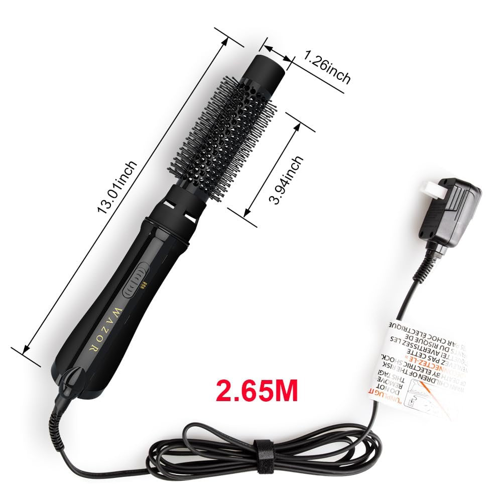 Hot Air Brush for All Hair Types – Ionic Blow Dryer & Styler with Simple 2 Heat/2 Speed Controls, Ceramic Titanium Anti-Frizz Barrel, 1000W Fast Volumizing & Smoothing Avelisse