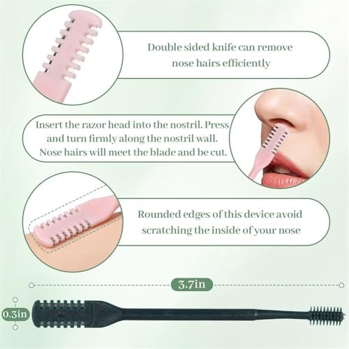 Wrusuh 5-Pack Double-Sided Nose Knife – 2-in-1 Nasal Hair Trimmer for Precise, Comfortable Grooming (Men & Women) - görsel 11
