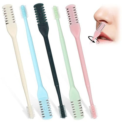 Wrusuh 5-Pack Double-Sided Nose Knife – 2-in-1 Nasal Hair Trimmer for Precise, Comfortable Grooming (Men & Women)