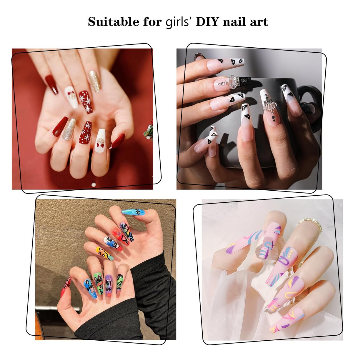 12-Color Nail Art Pens Set - Premium Nail Markers for Painting, Nail Art, and Creative Decorations for Adults and Kids - görsel 5