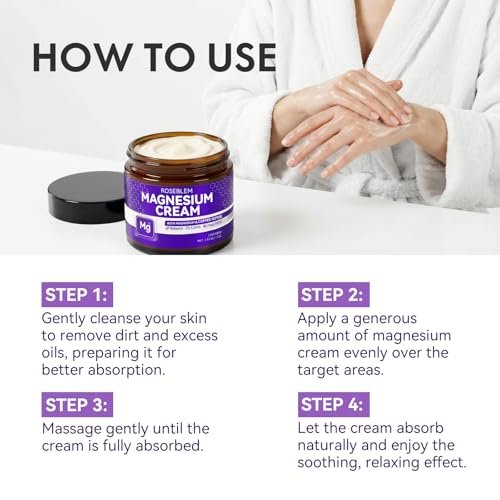Magnesium Cream with Copper Peptide & Lavender – Muscle Relief & Sleep Support, Moisturizing Body Cream with Shea Butter & Jojoba Oil for Sensitive Skin, Daily Use, 3.53 oz Avelisse
