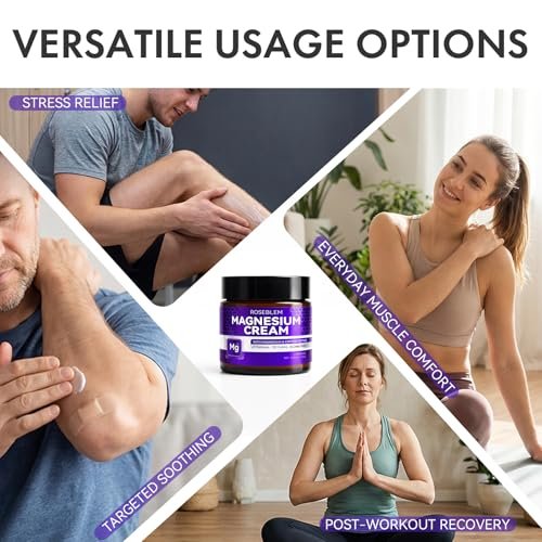 Magnesium Cream with Copper Peptide & Lavender – Muscle Relief & Sleep Support, Moisturizing Body Cream with Shea Butter & Jojoba Oil for Sensitive Skin, Daily Use, 3.53 oz Avelisse
