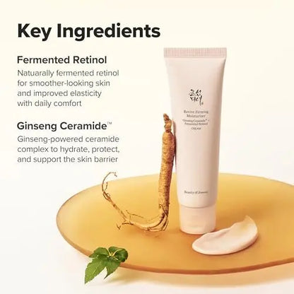 Beauty of Joseon Revive Firming Moisturizer - Ginseng Ceramide + Fermented Retinol for Dry, Sensitive Skin - Korean Skincare for Women and Men, 60ml (2.02 fl.oz.) Avelisse