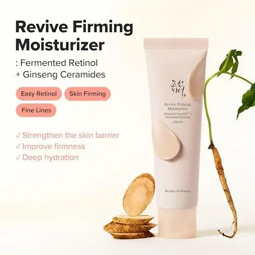 Beauty of Joseon Revive Firming Moisturizer - Ginseng Ceramide + Fermented Retinol for Dry, Sensitive Skin - Korean Skincare for Women and Men, 60ml (2.02 fl.oz.) Avelisse