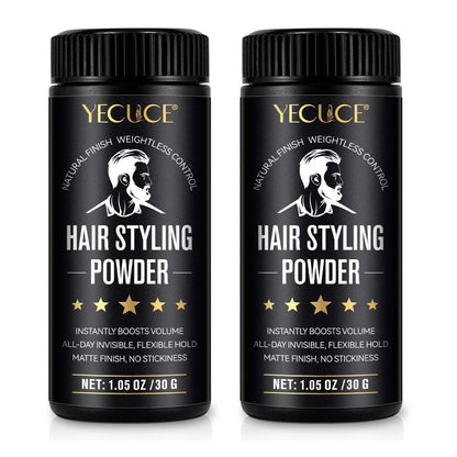 Yecuce Hair Powder for Men 2-Pack – Volumizing Texture Powder for All Hair Types, Natural Matte Finish, Non-Oily, 2.1 oz Total Avelisse
