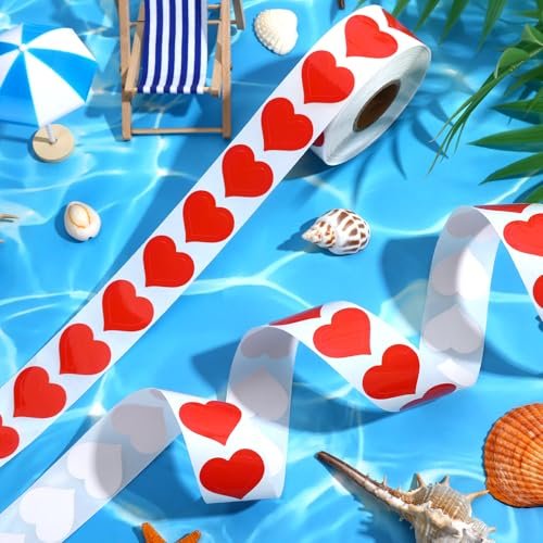 SANNIX 800 Pcs Red Tanning Stickers Set - Waterproof Body Art Decals for Tanning Beds, Holidays, and Gifts - görsel 8
