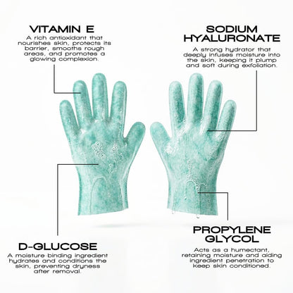 Rose & Caramel Purity Self Tan Remover Gloves, 4 in 1, Removes Self Tan, Smoothes Skin, Boosts Skin's Performance & Enhances Skin's Appearance (6 Pairs of Gloves) Avelisse
