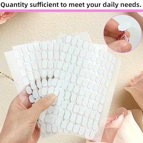 800 Pcs False Tip Double Sided Adhesive Tapes - Pre-cut Strips for Nail Art Holder, Clear Nails Stand Sticky Tabs, Nail Adhesive Tapes for Practice Holder Color Chart Book - görsel 8